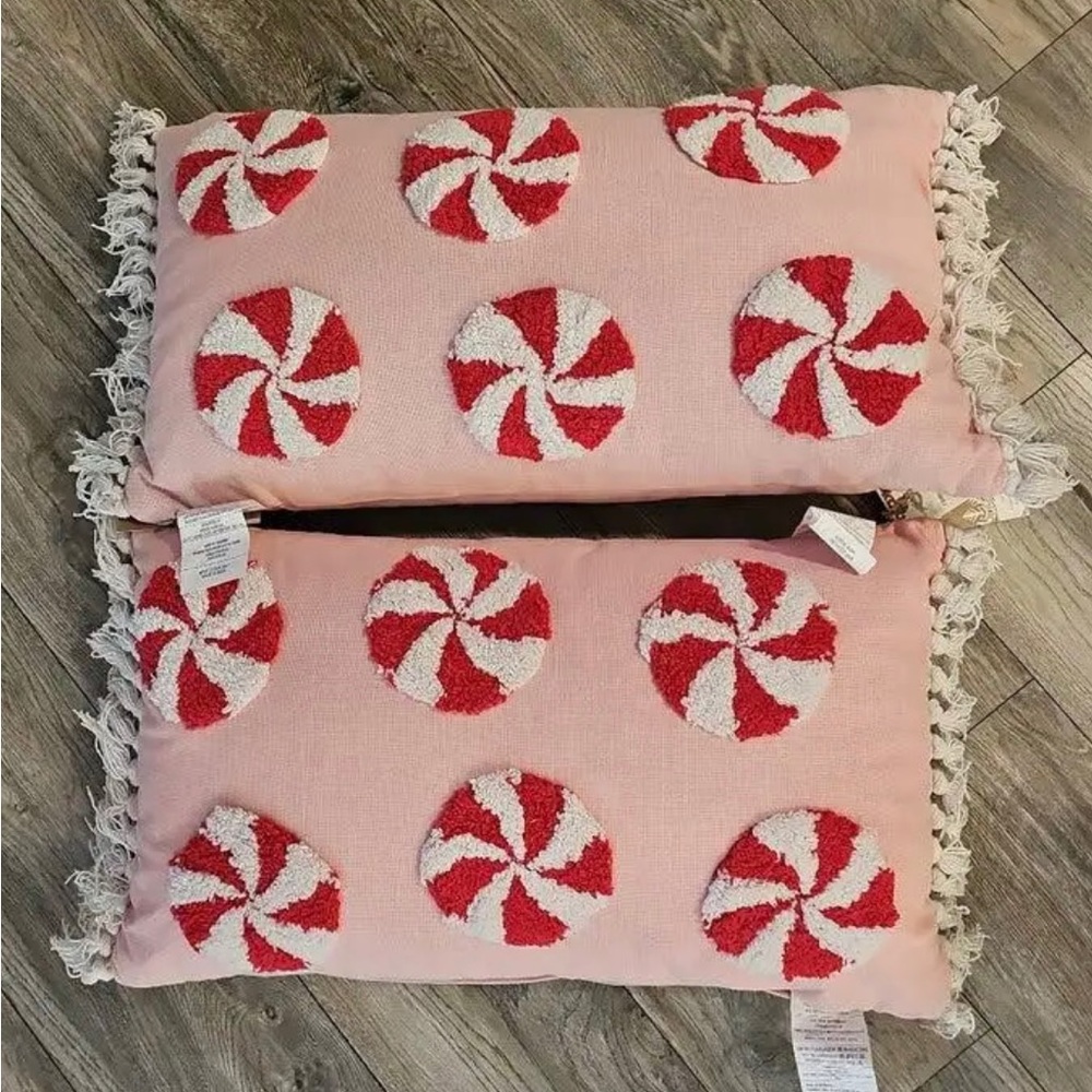 Pink Peppermint Pillows (set of 2)